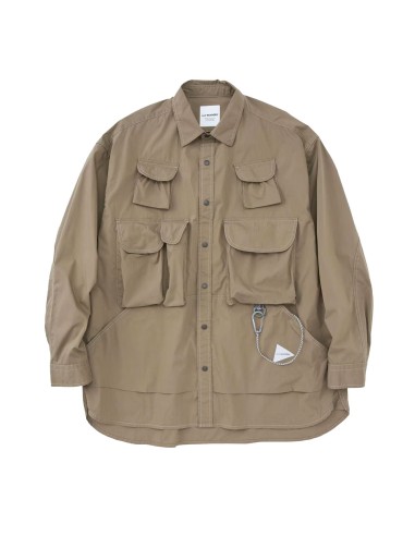 And Wander Multi Pocket Shirt Dark Beige online