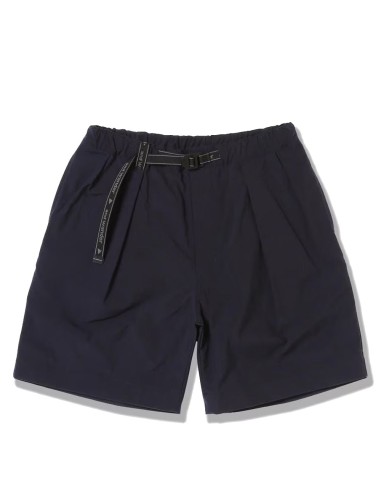 And Wander Nylon Chino Tuck Tapered Short Pants Navy destockage