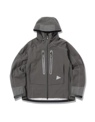 And Wander Pertex Shield Rain Jacket Dark Gray le des métaux précieux