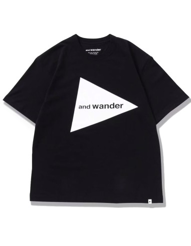 And Wander Womens And Wander Big Logo T Black le des métaux précieux