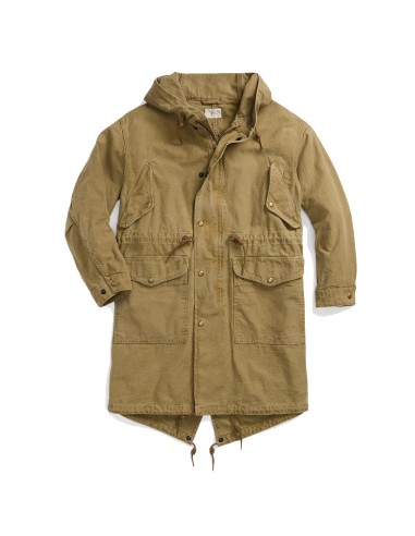 RRL by Ralph Lauren Womens Slub Sateen Parka Dark Khaki Vous souhaitez 