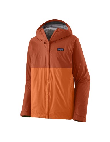 Patagonia Torrentshell 3L Rain Jacket Redtail Rust brillant des détails fins