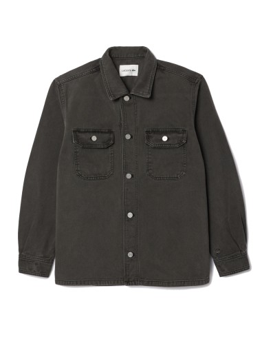 Lacoste Coloured Denim Classic Collar Overshirt  Eco Noir En savoir plus