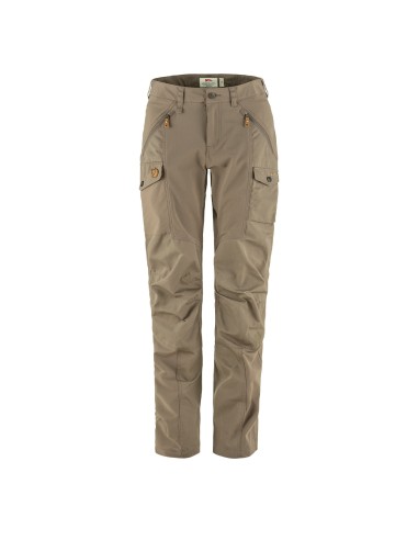 Fjallraven Womens Nikka Curved Trousers Suede Brown Faites des économies