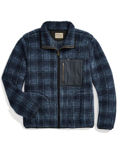 RRL by Ralph Lauren Plaid Wool-Blend Pile Fleece Jacket Navy Plaid 50% de réduction en Octobre 2024