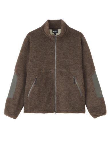 Goldwin Wool Boa Fleece Full Zip Jacket Mix Brown 50% de réduction en Octobre 2024