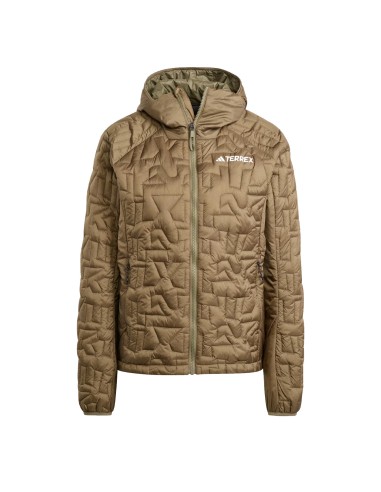 Adidas Terrex Womens Terrex Xperior Primaloft Loose Fill Insulated Hooded Jacket Olive Strata Fin de série