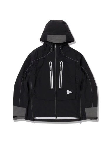 And Wander Pertex Shield Rain Jacket Black des créatures d'habitude