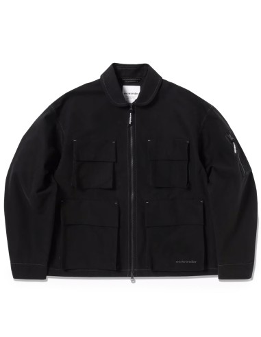 And Wander C/PE Twill Field Jacket Black destockage