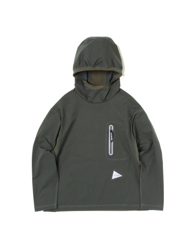 And Wander Hybrid Warm Pocket Hoodie Dark Green offre 