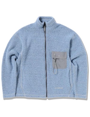 And Wander Womens Re Wool Jq Stand Zip Light Blue d'Europe débarque