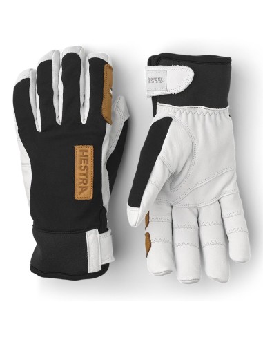 Hestra Ergo Grip Active Wool Terry 5 Finger Glove Black / Off-White en linge