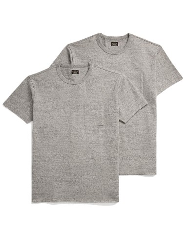 RRL by Ralph Lauren Garment-Dyed Pocket T-Shirt Two-Pack Grey Heather Venez découvrir notre 